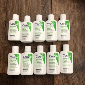 Cerave Hydrating Facial Cleanser 1 fl oz Travel Size Cleanse Hydrate LOT OF 10